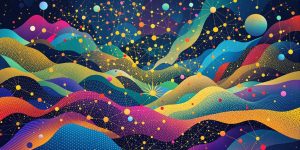 Colorful abstract representation of data-driven SEO concepts.